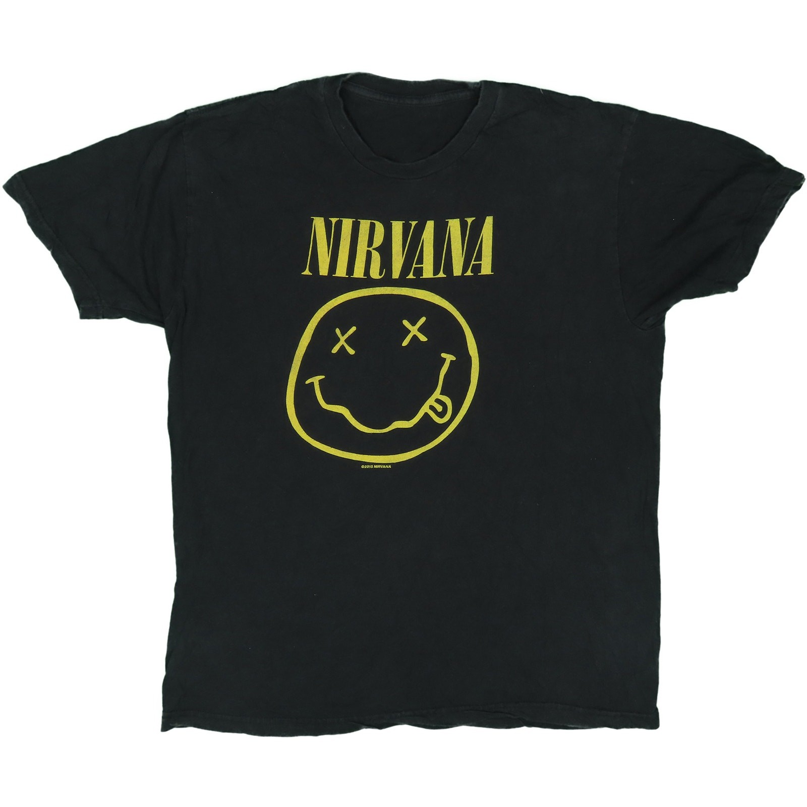 Nirvana 2015 Official Grunge Rock Black Tee T-Shirt Mens Size M