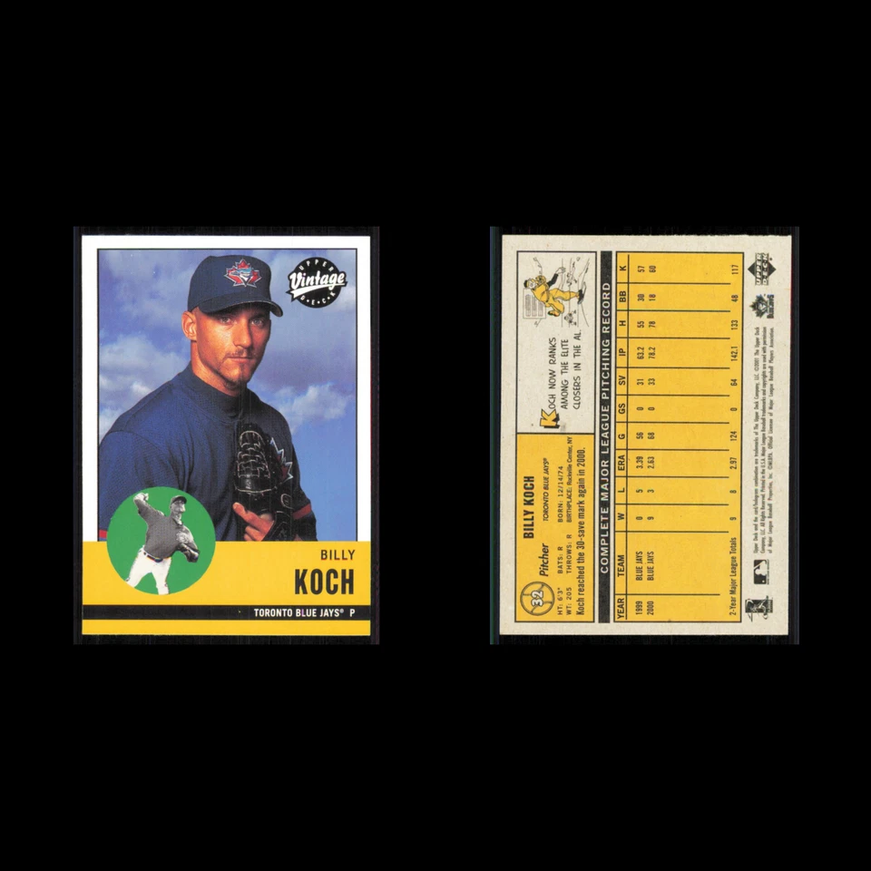 Billy Koch #32 2001 Upper Deck Vintage Toronto Blue Jays Baseball Card MLB NM - Image 3 of 3