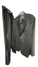 Custom Made Black Shawl Lapel Tuxedo Formal 48 Chest 40 Waist Cummerbund
