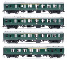 BACHMANN OO GAUGE RAKE 4 39-228B BR SR GREEN MK1 BRAKE/CORRIDOR COMPOSITE COACH