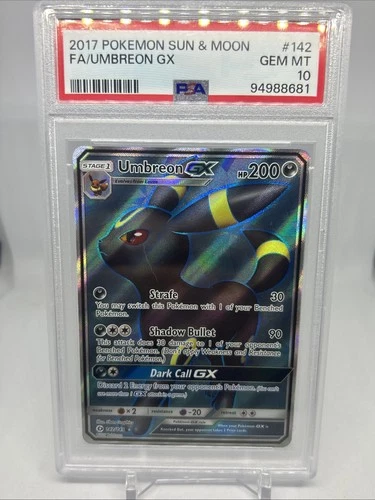 2017 Pokemon Sun & Moon #142/149 Full Art Umbreon GX PSA 10 GEM MINT