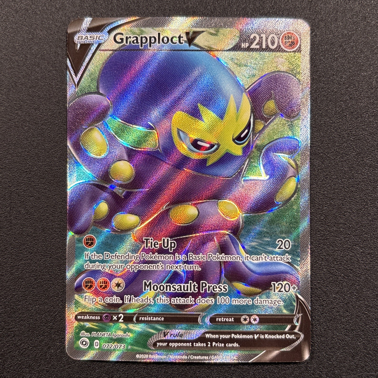 Grapploct V (Full Art) 72/73 Champions Path Holo Rare Pokémon Card Near Mint NM