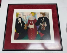 Signed Artist Proof Serigraph Musicians Framed Art Print AP 36/50