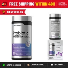 Horb ach Probiotic 100 Billion CFU 60 Capsules 31 Strains Vegan Supplement