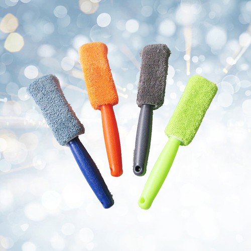 2 Pcs Car Wheel Brush Microfibre Car Cleaning Tool Motorcycle Wheel Tire Brush