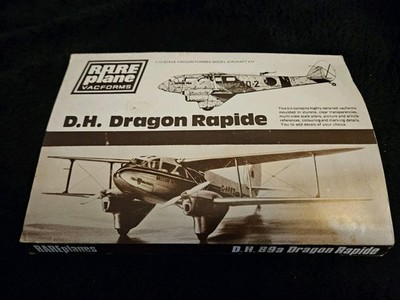 Rare Plane D.H. 89a Dragon Rapide 1/72 Vacuform Kit NEW