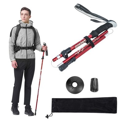 Adjustable Walking Trekking Sticks - Lightweight Collapsible Aluminum Hiking ...
