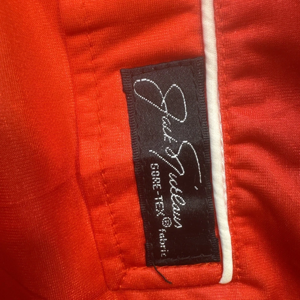 Chaqueta de lluvia cortavientos vintage Jack Nicklaus roja Gore-Tex para hombre mediana Foto 2 de 4