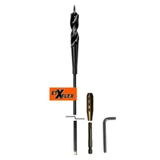X FLEX Screw Point 3/8 In. X 54 In. Bit, 3/16 In. 3-Piece Kit, Hex Adapter and A
