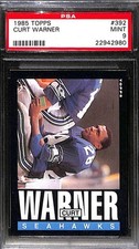 1985 TOPPS #392 CURT WARNER PSA 9 Mint 22942980 