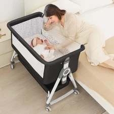 Baby Bassinet, Bedside Bassinet for Baby, 4 in 1 Bassinet Bedside Sleeper wit...