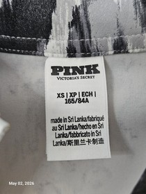 PINK Victoria's Secret XS Relay Jacket Snow Leopard Print Full Zip 
