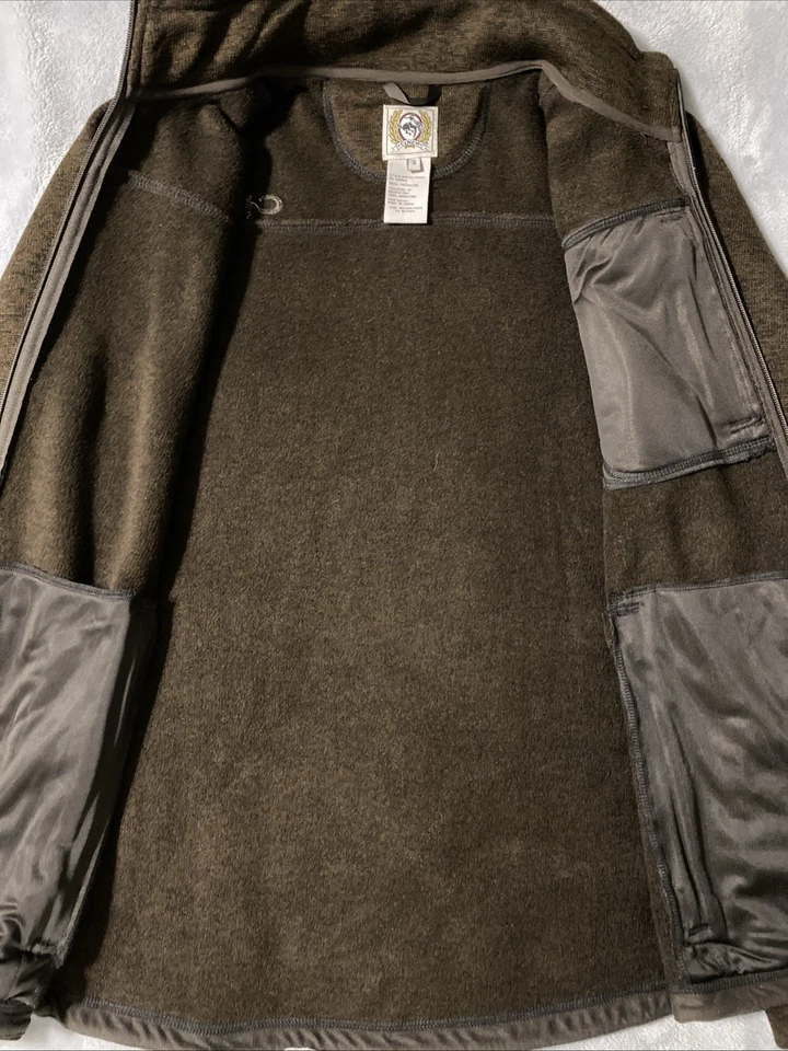 Cinch Textured Bonded Jacket Brown Fleece Lined Men S Full Zip Western Cowboy - Image 3 of 4