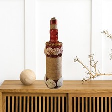 Seashells Decorative Beach Bottle Beach Vase Beach Decor Coastal Cottage OOAK