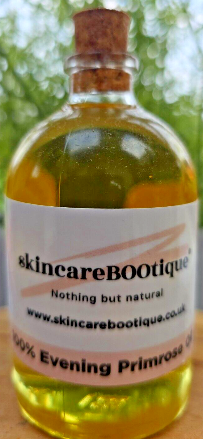 Evening primrose oil. Natural moisturiser for massage, aromatherapy, menopause