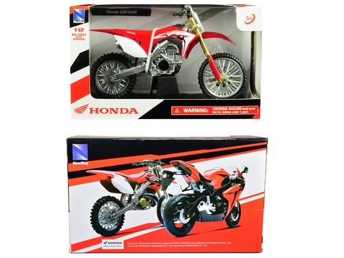 Honda Crf450r Red 1/12 Diecast Motorcycle Model By New Ray 57873 - Picture 2 of 2