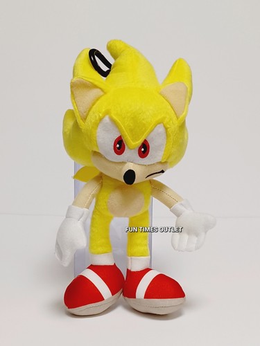 Super Sonic The Hedgehog 8,5" Plüschtier Schlüsselanhänger Rucksackclip Münztasche Sega  - Bild 1 von 6