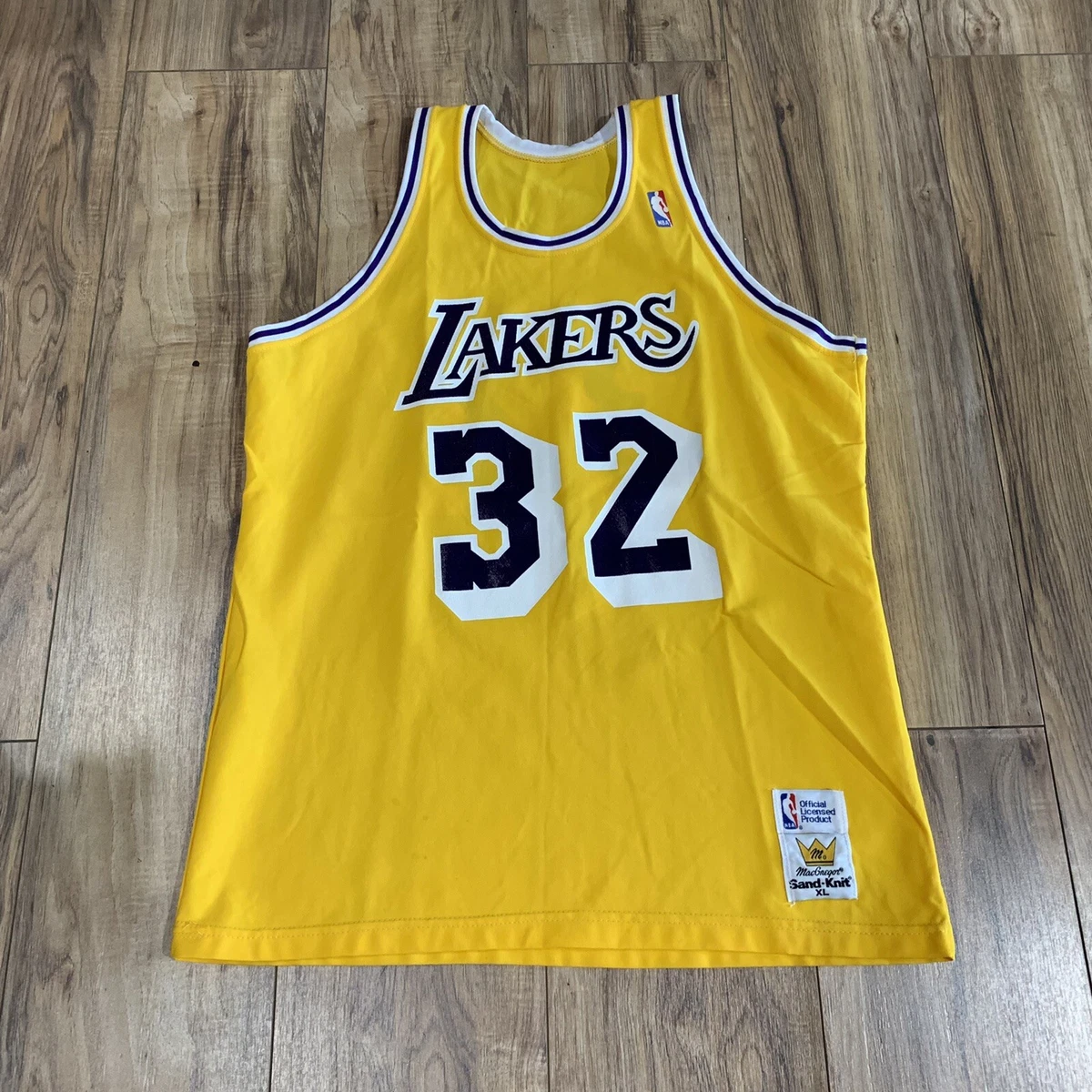 NBA MAGIC JOHNSON LAKERS SAND KNIT JERSEY - Culture Source