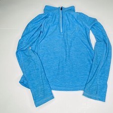 Old Navy Active Go Dry Girls Blue Pullover 1/4 Zip Light Jacket S 6-7