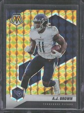 2021 Panini Mosaic Mosaic Reactive Yellow #195 A.J. Brown