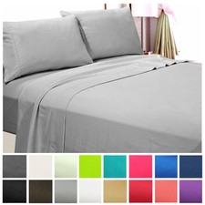 1800 Count Hotel Quality Deep Pocket 4 Piece Bed Sheet Set Wrinkle Free All Size