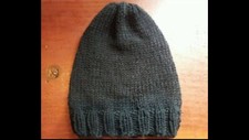 Beanie Black Childs Knit New Large