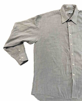 Vintage GIVENCHY Dress Shirt Men's 17-34/35 Button Up Gray