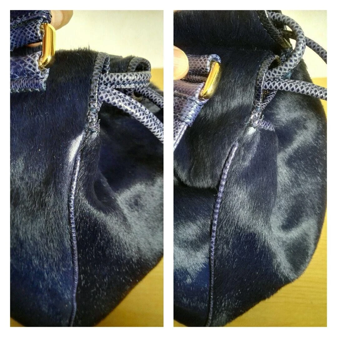 Borsa a mano Loewe Harako Navy con ciondolo borsa donna usata dal Giappone