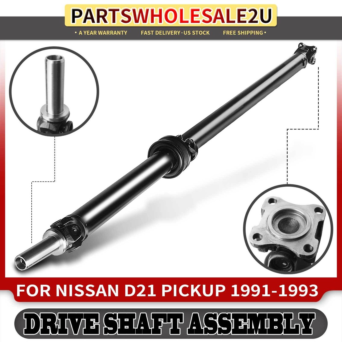 Rear Driveshaft Prop Shaft for Nissan D21 1991-1993 2.4L