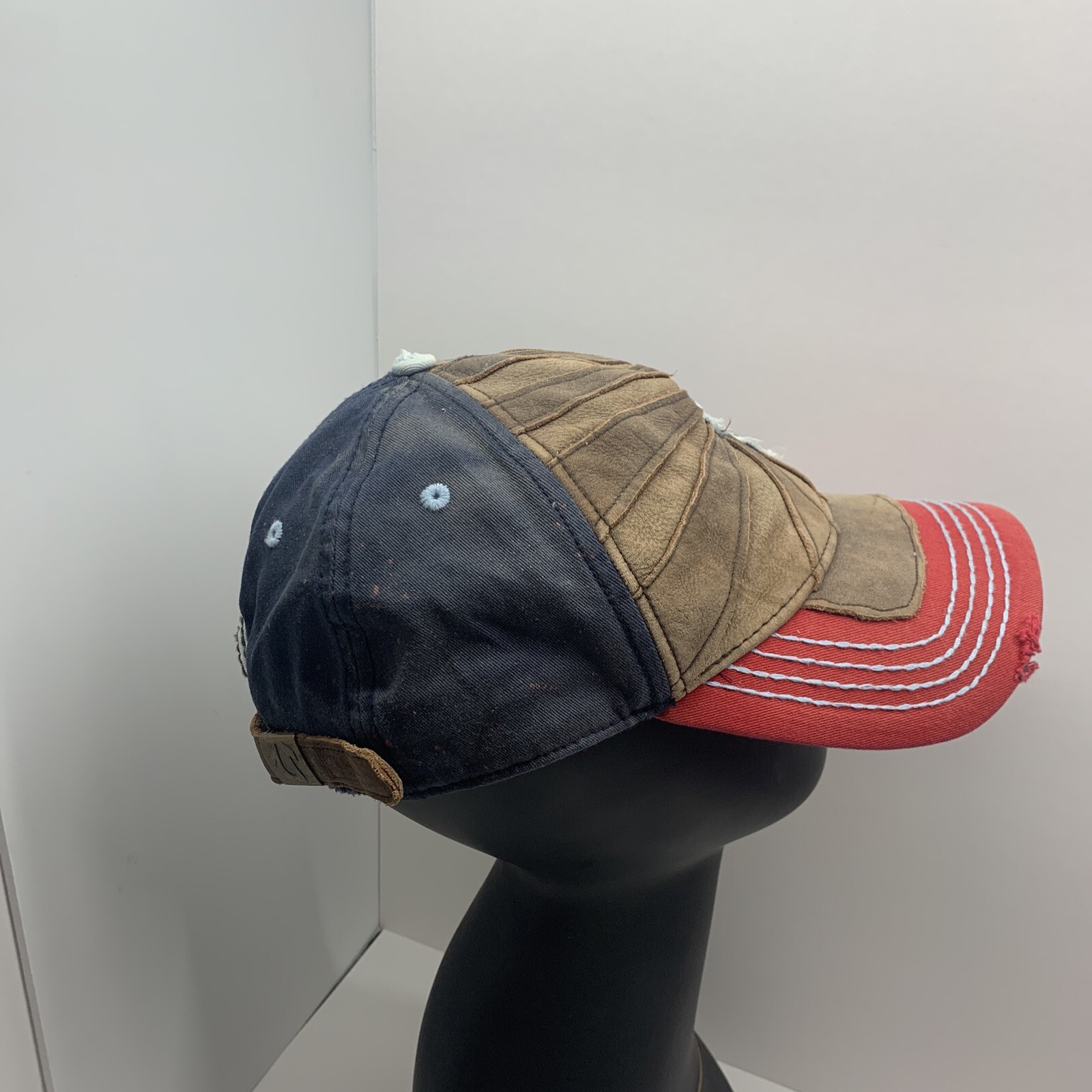 Vintage True Religion Sun Rays Leather Strapback Rare Distressed Baseball Hat image 2