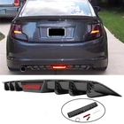 For Scion tC 2005-2016 Carbon Rear Bumper Lip Diffuser w/ LED Tail Brake Light