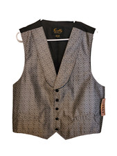 NWT Scully Vest Mens Large L Gray Cowboy Western Adjustable Strap MSRP 49.95