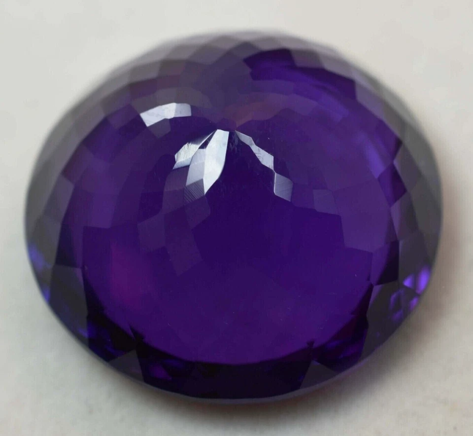AAA+ 77.55 Ct. Large Violet Amethyst Round Cut Loose Gemstone for Ring & Pendant - Image 4 of 4