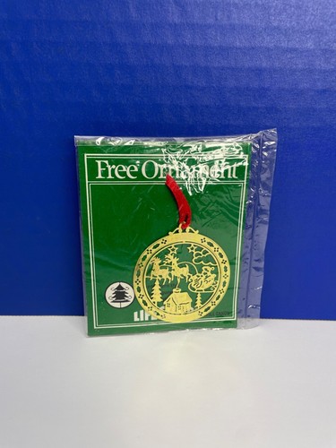 Rare Vintage Life Savers Candy Ornament Christmas Tree Unique Gold Tone Metal - Picture 2 of 4