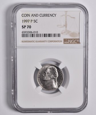 SP70 1997-P Jefferson Nickel Coin & Currency NGC Brown Lbl | eBay