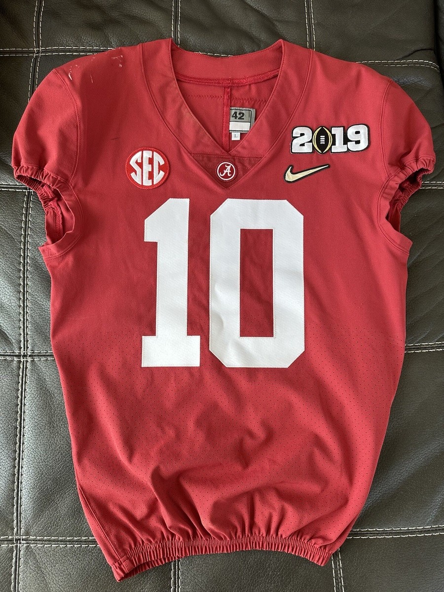 2019 Alabama Football National Championship Game Used Worn Jersey #10 Ale  Kaho