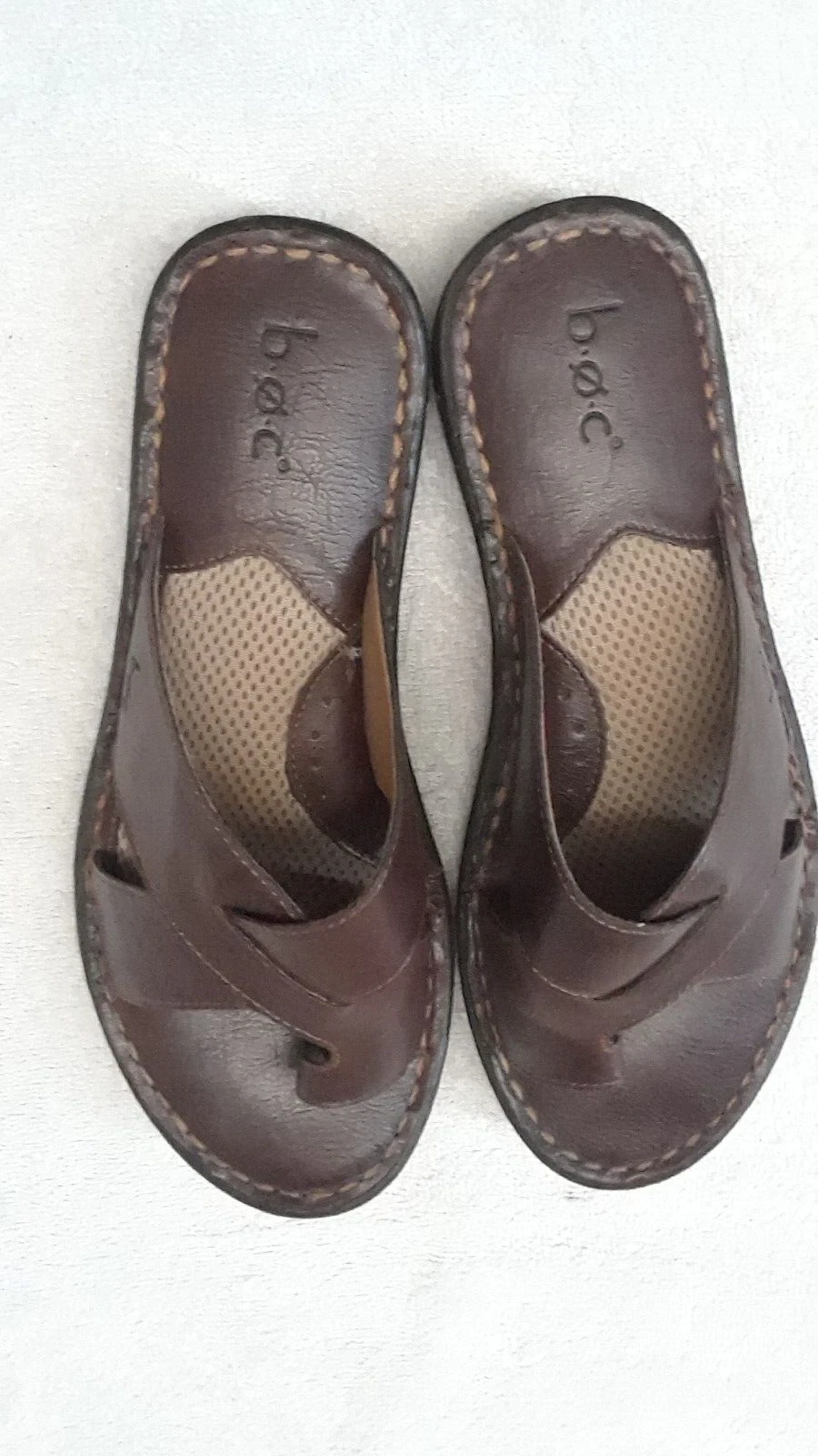 MBT 8M b.o.c. by Born sandali slip on tanga marroni usati in ottime condizioni