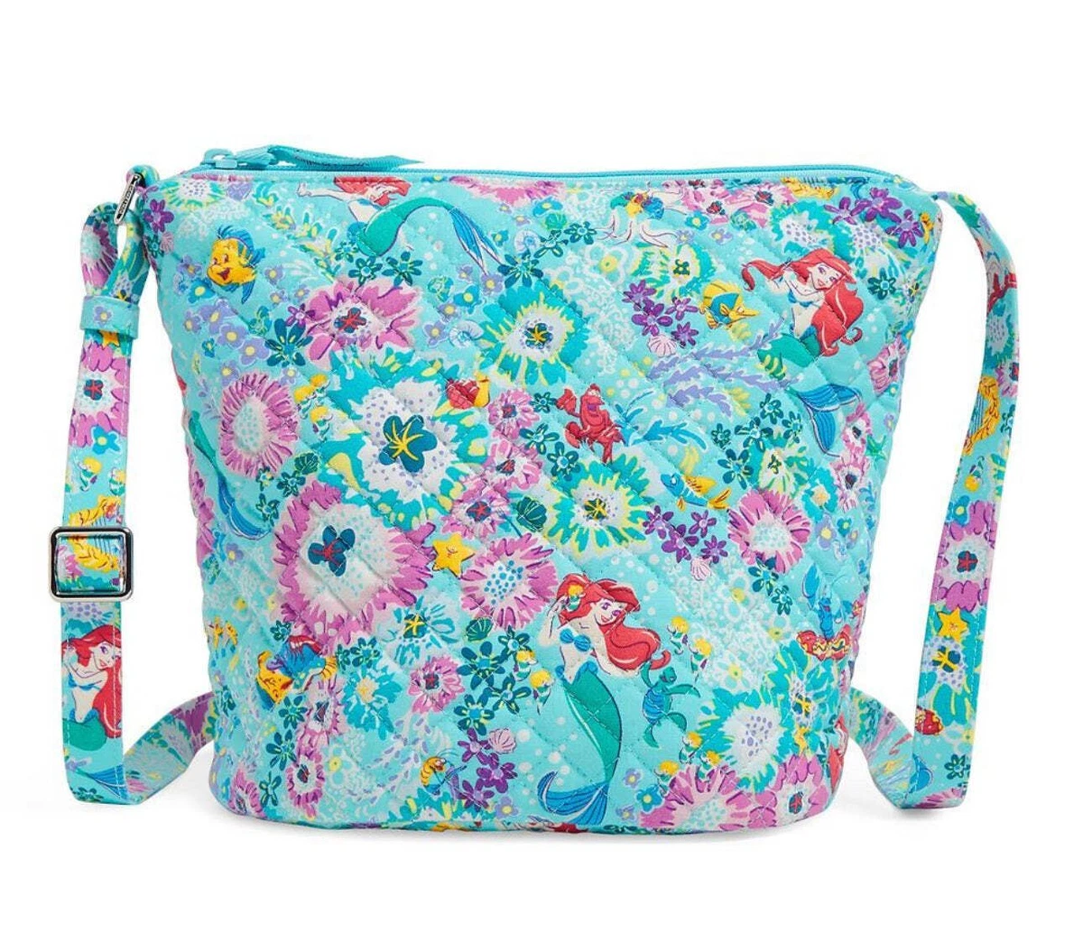 Disney The Little Mermaid Vera Bradley Bucket Crossbody Bag Purse