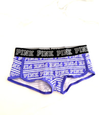 Victoria's Secret PINK Logo Boyshort Panty Purple PINK Print