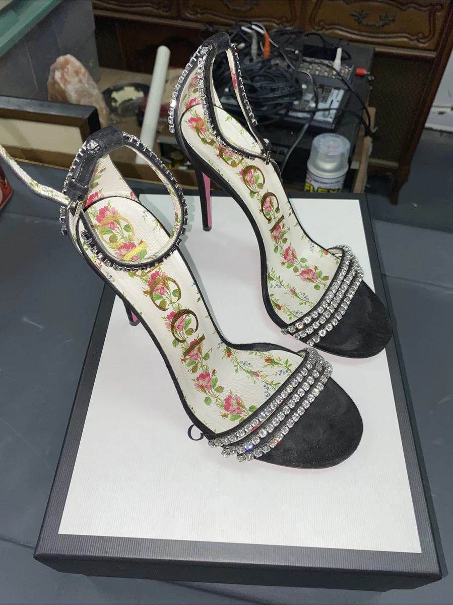 Gucci crystal shop shoes strap