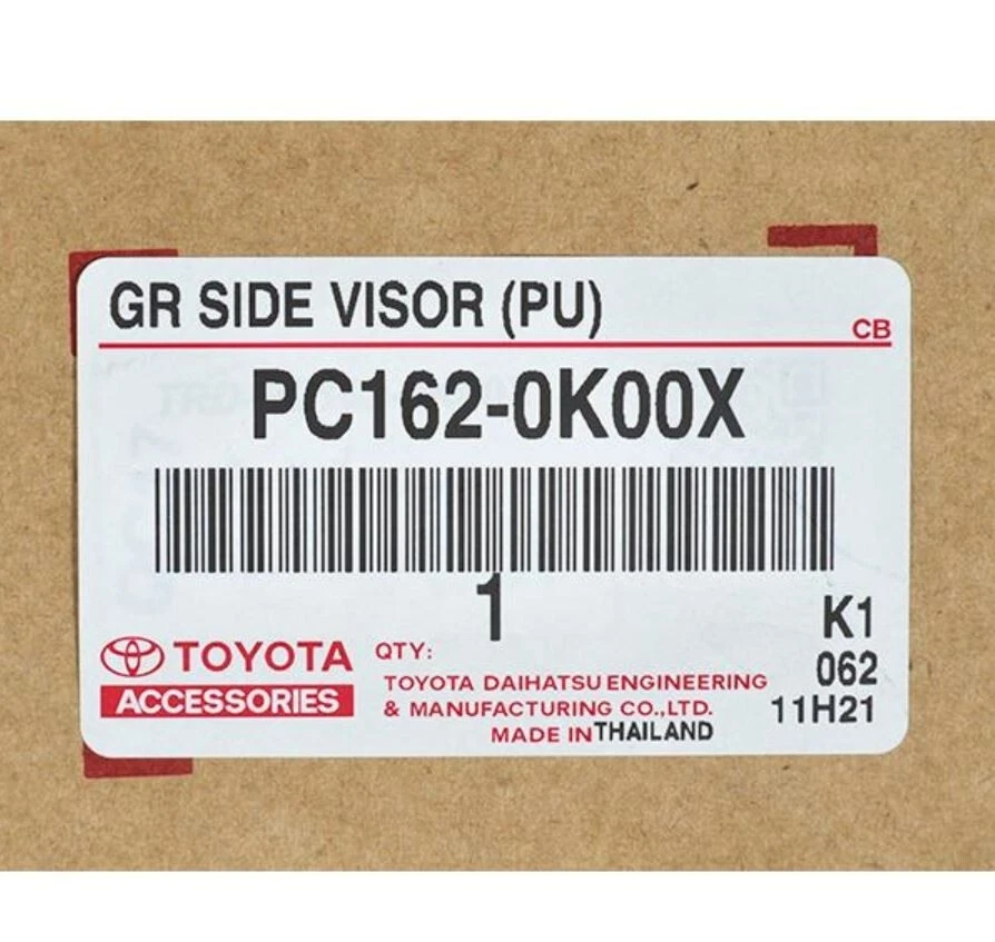 Visera lateral PC162-0K00X (Genuina) para Toyota Hilux 2015-2023 edición especial GR Foto 4 de 4