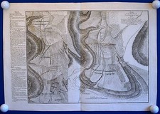 SANDERSHAUSEN b. KASSEL grossformatiger Schlachtenplan 1760 Original
