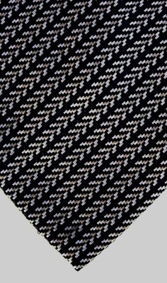 Piattelli Men's Silk Striped Neck Tie Black Gold Stone Skinny 3 1/8'' x 56''