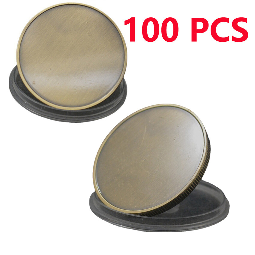 100PCS Blank Brass Challenge Coin -Laser Engravable Commemorative Collection