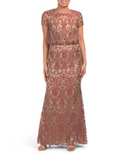 JS COLLECTIONS Blouson Lace Gown size 10 