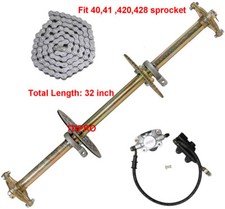 Go Kart Rear Live Axle Shaft Kit Fit 40 Sprocket DIY Drift Trike ATV Quad Buggy