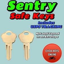 2 Sentry Safe keys cut to code for key codes 3A2-3W2