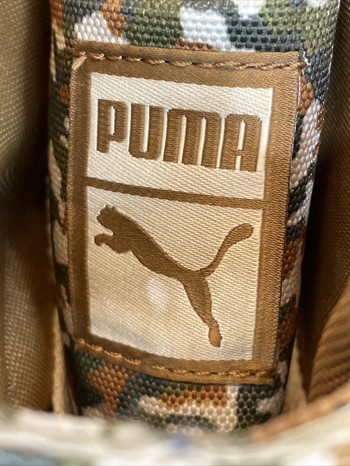 Puma Sky II Hi Men's Camo canvas w/beige canvas trim high-top sneakers sz13