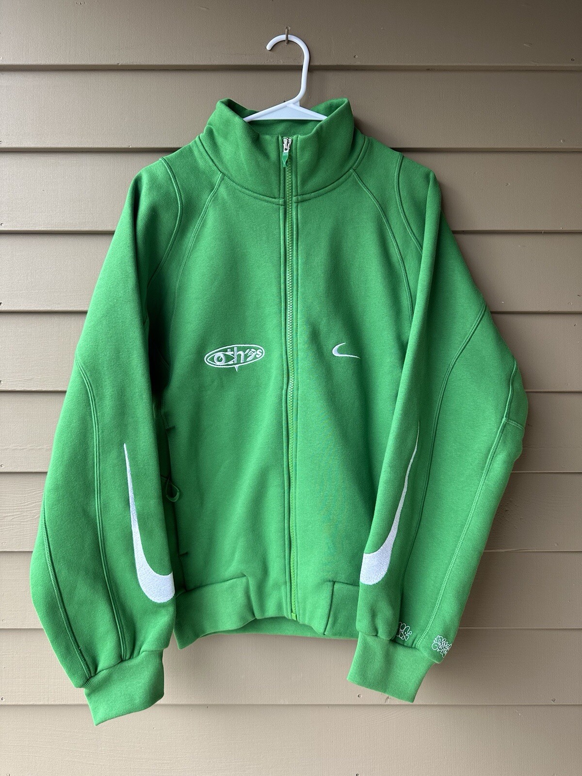 OFF WHITE X NIKE Nike x OFF WHITE Giacca Track Verde XS NUOVA CON ETICHETTE SPEDIZIONE IL GIORNO STESSO PROSSIMO