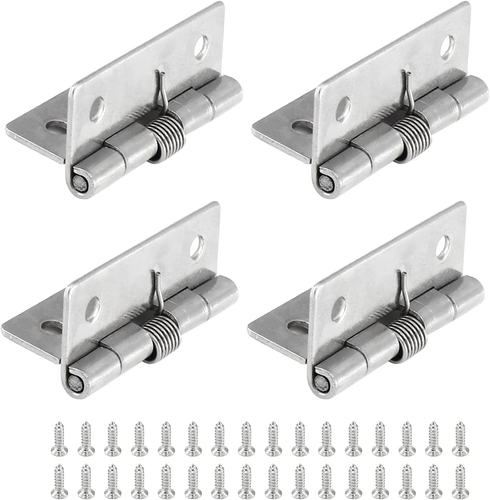 4 Pcs Spring Loaded Hinges for Cabinets 2 Inch Length Stainless Steel Spring Hi - Picture 11 of 11